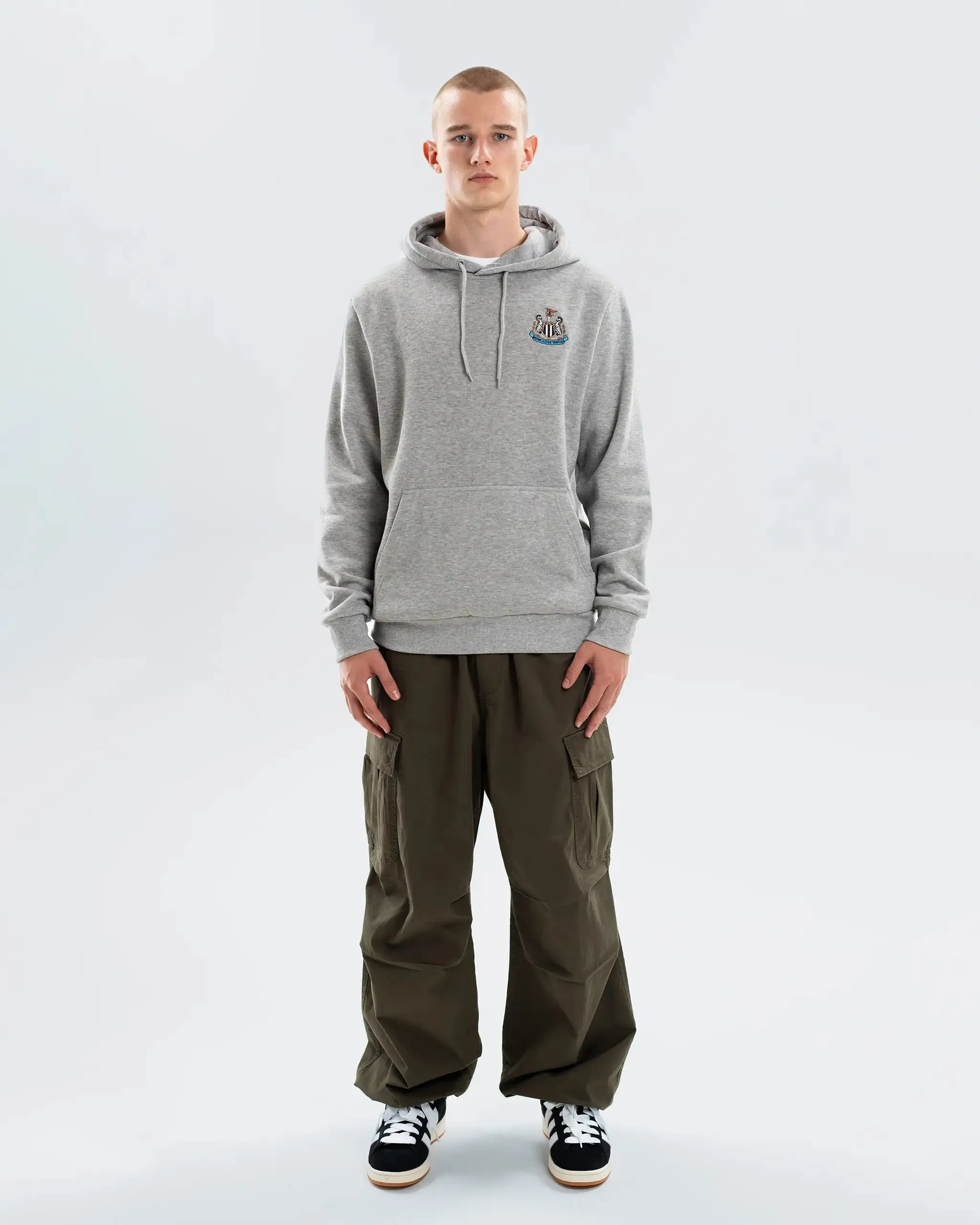Layered Knit Newcastle United Men's Essentials Range Grey Hoodie