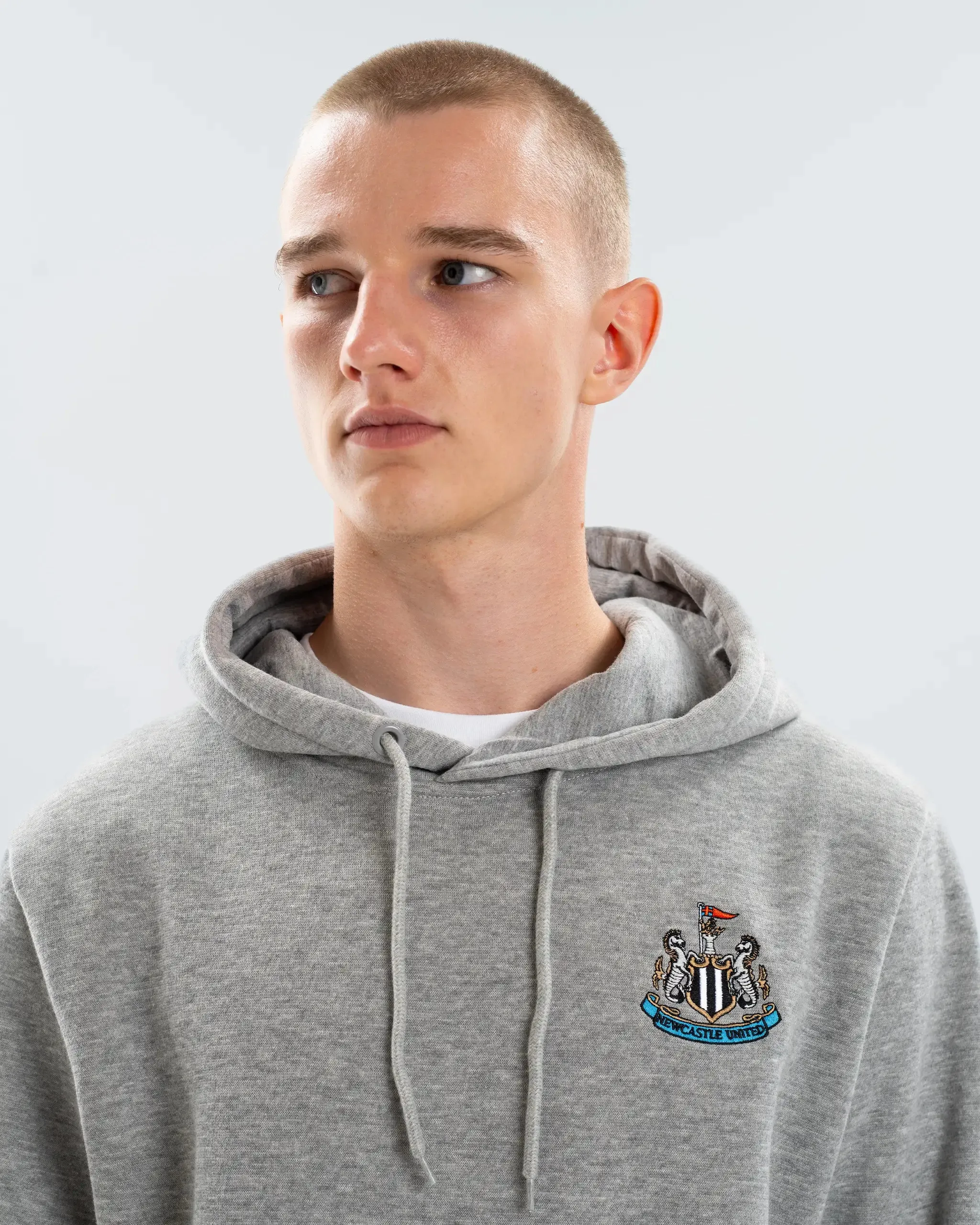 Moisture Wicking Knit Breathable Knit Wear Newcastle United Men's Essentials Range Grey Hoodie
