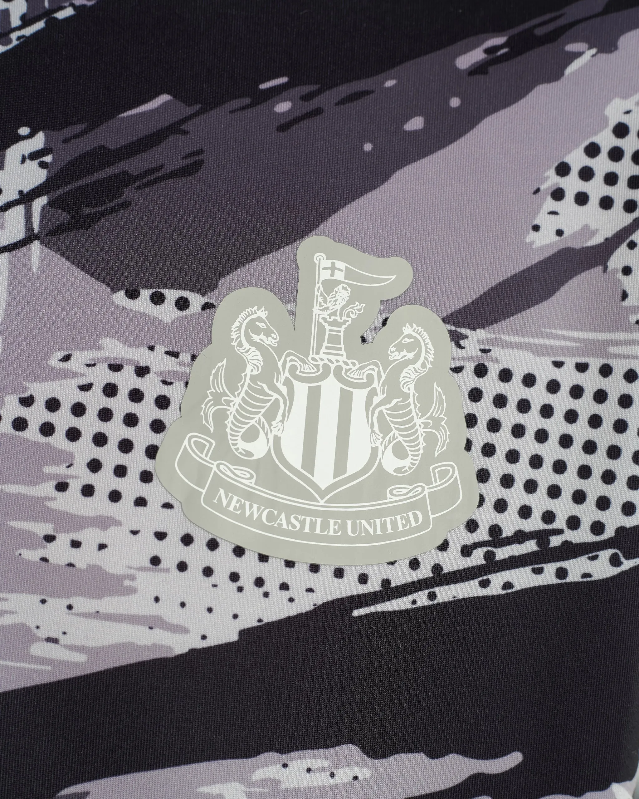 Newcastle United Men's Grey Camo Poly Track Top Odor Resistant Material Minimal Design