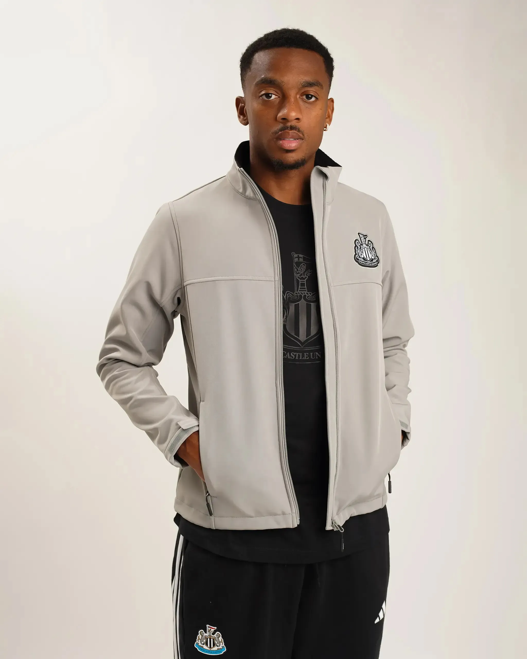 Newcastle United Men's Grey Softshell Jacket ErgonomicCut