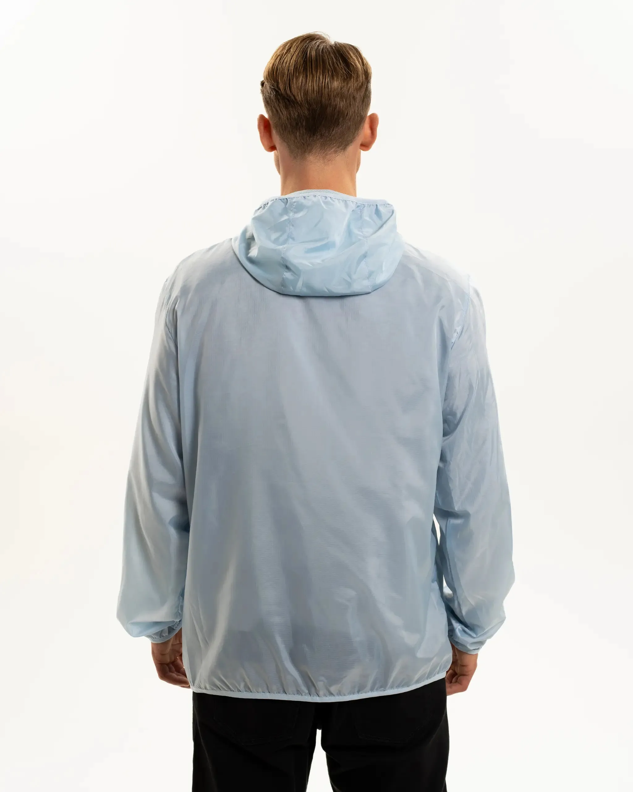 Newcastle United Men's Lightweight Light Blue Hooded Jacket VentilatedBackPanel