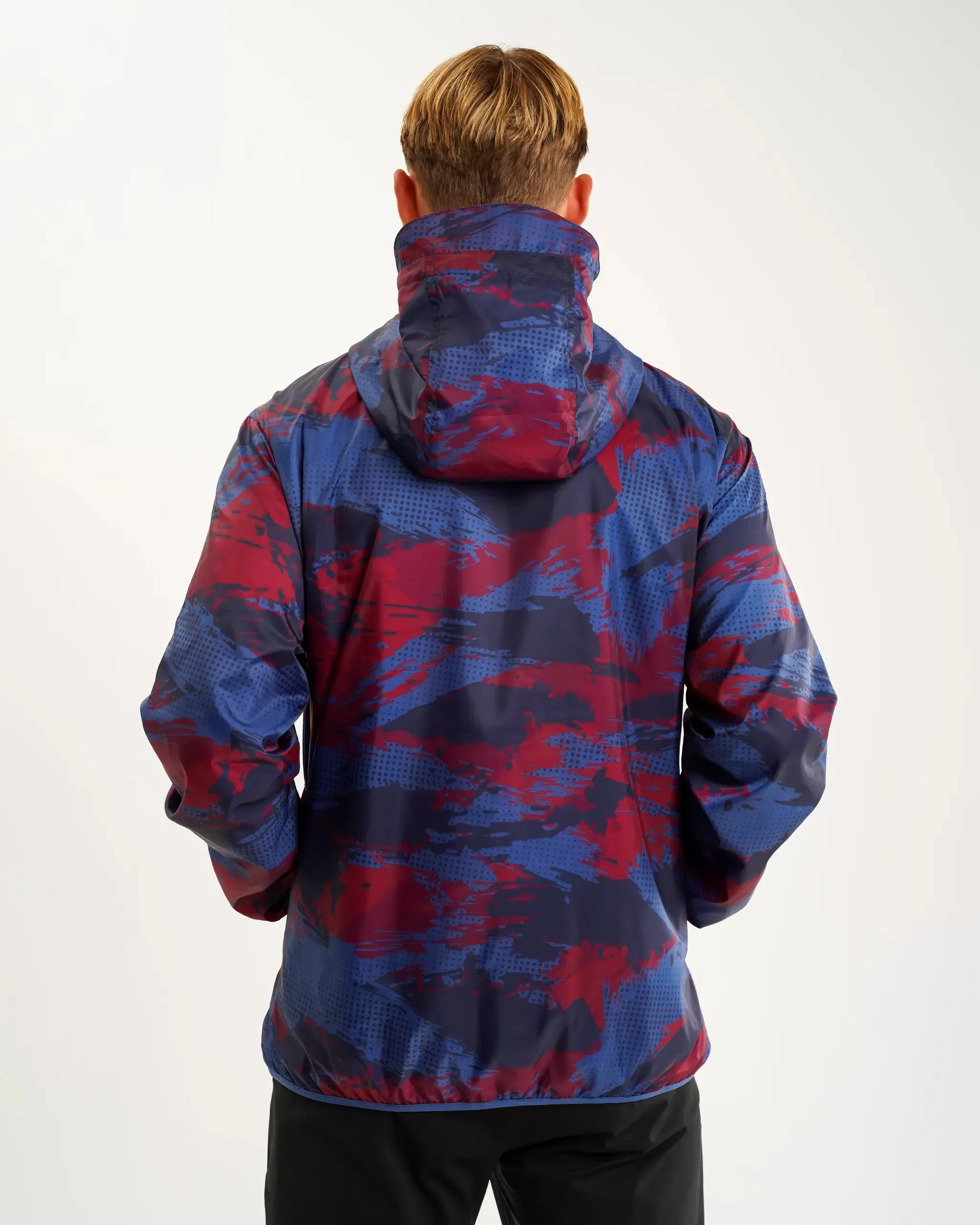 Recycled materials Zippered Pockets Newcastle United Men's Navy Camo Poly Shower Jacket