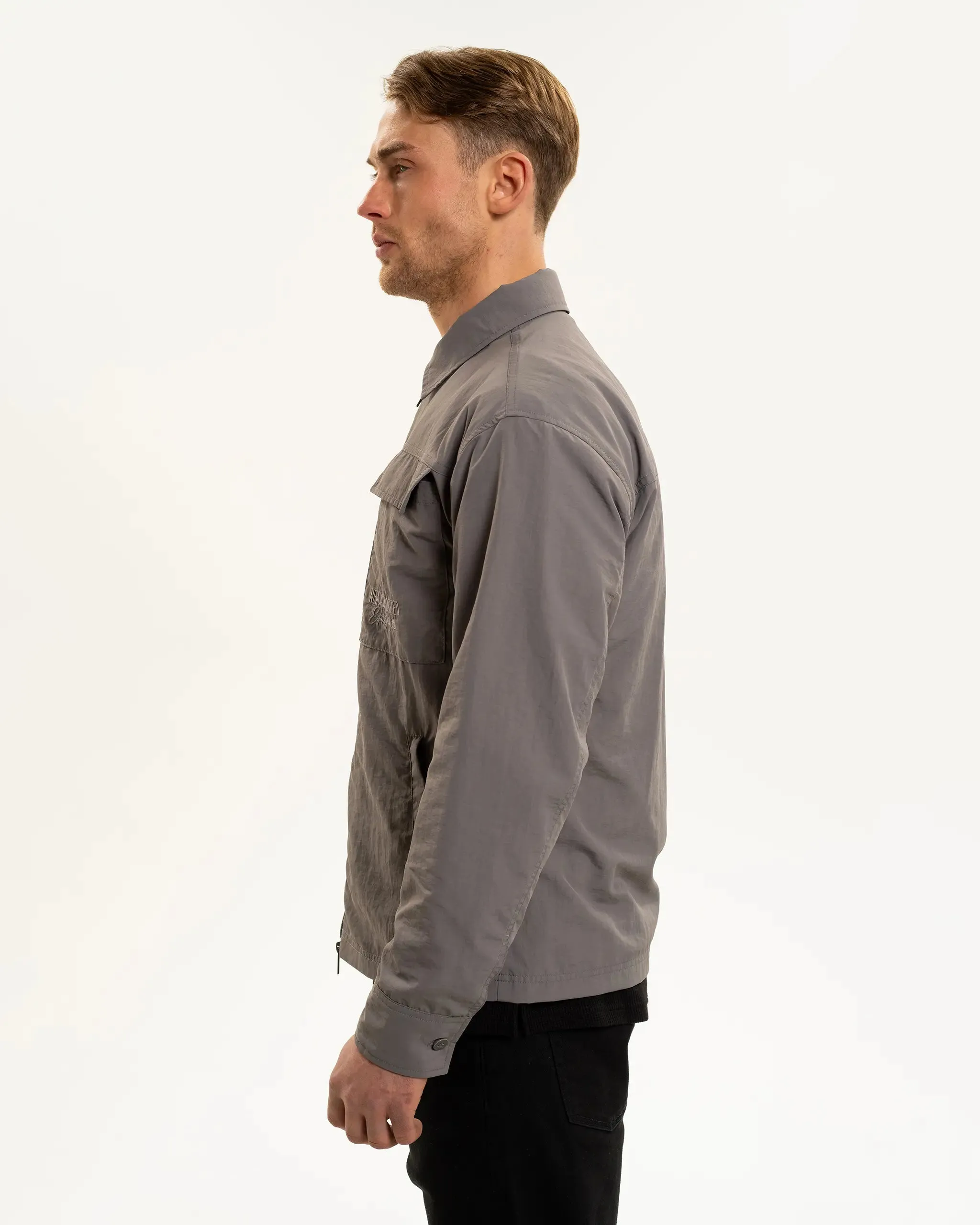Active Urban Layer Packable Construction Newcastle United Men's Slate Nylon Overshirt