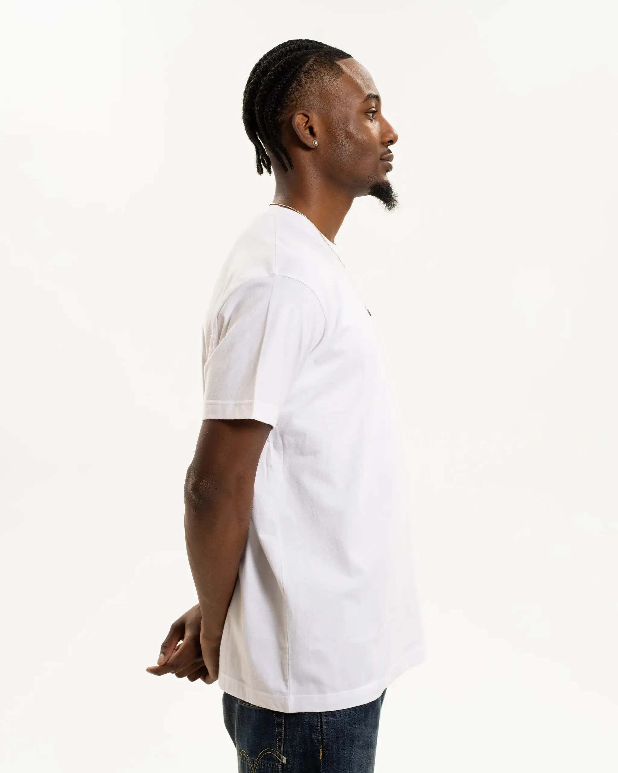 Newcastle United Men's White Pocket Detailed T-Shirt Eco Certified Fiber