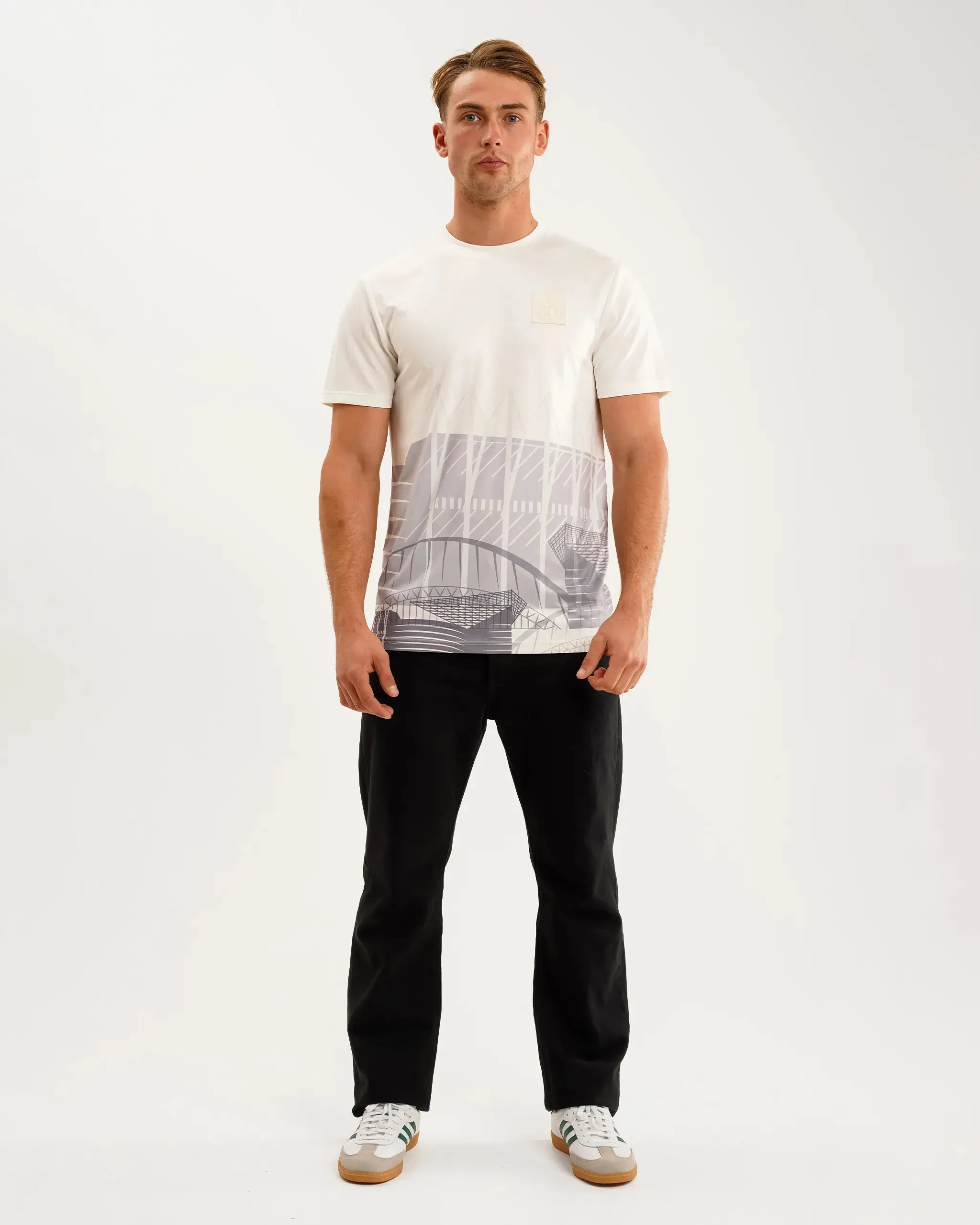 Casual Layering Wear suitable for all genders Newcastle United Men's White Printed Tee