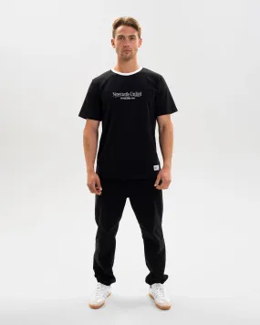 futuristic Newcastle United St. James' Park Black Graphic T-Shirt