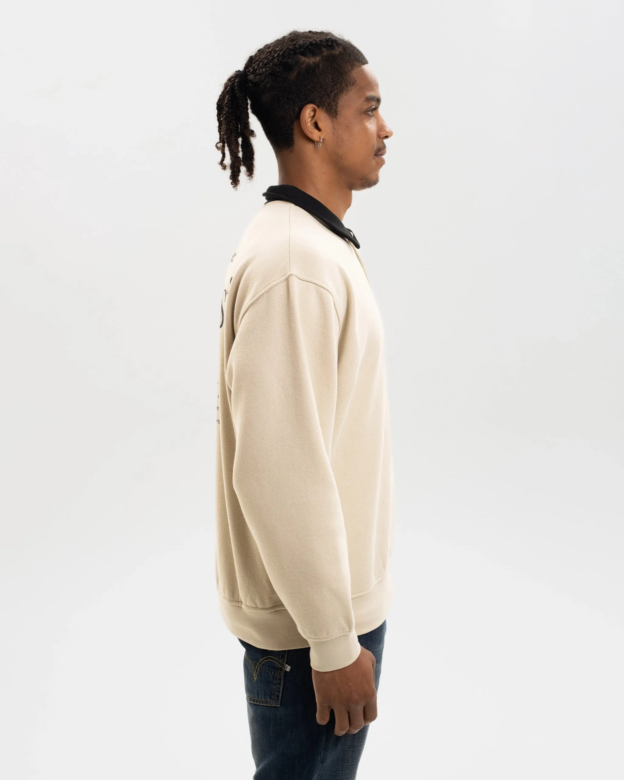 Newcastle United St. James' Park Stone Graphic Collared Sweater Essential Knit Style Casual Ease