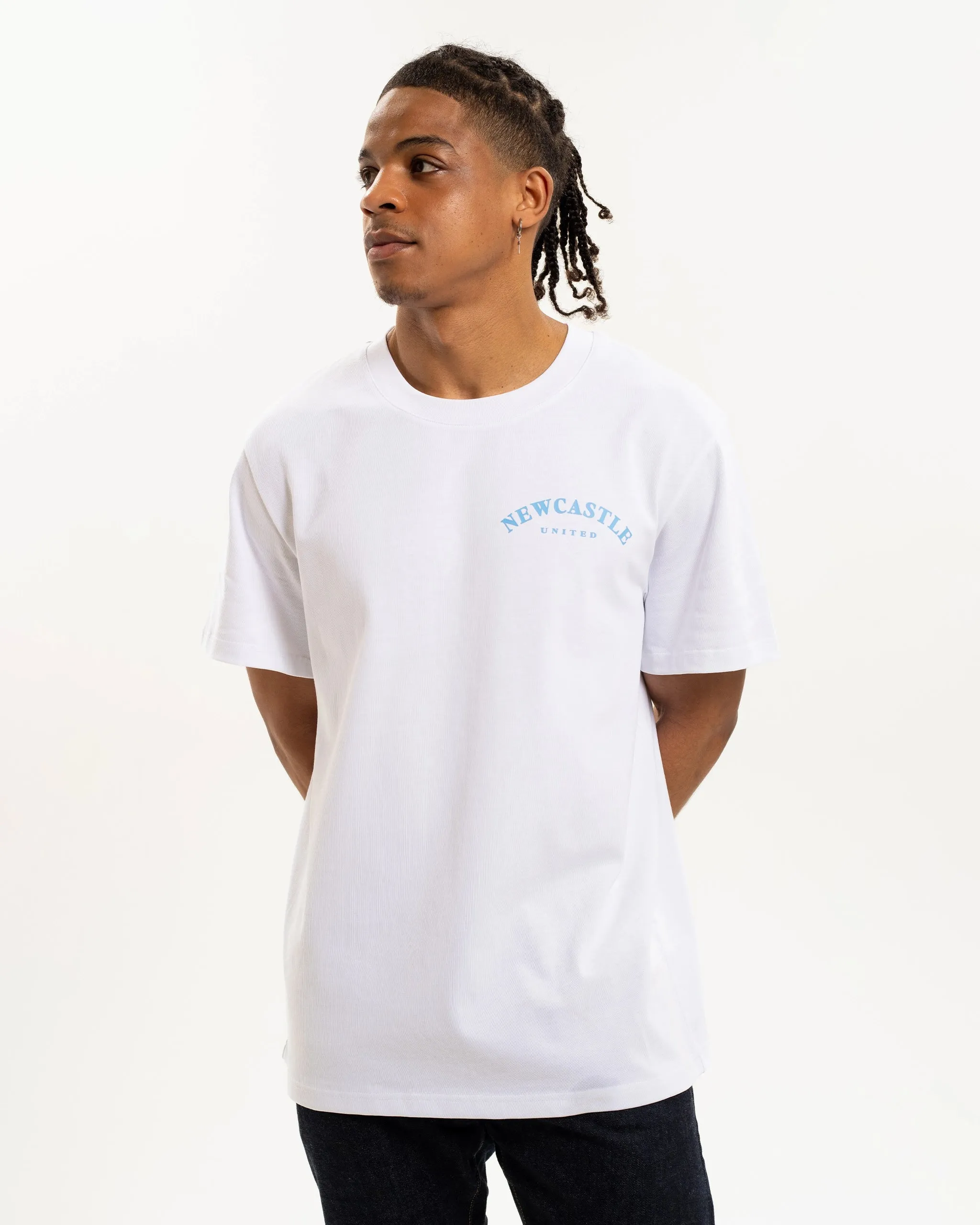 Light Style Trend Functional Side Gussets Newcastle United St. James' Park White T-Shirt