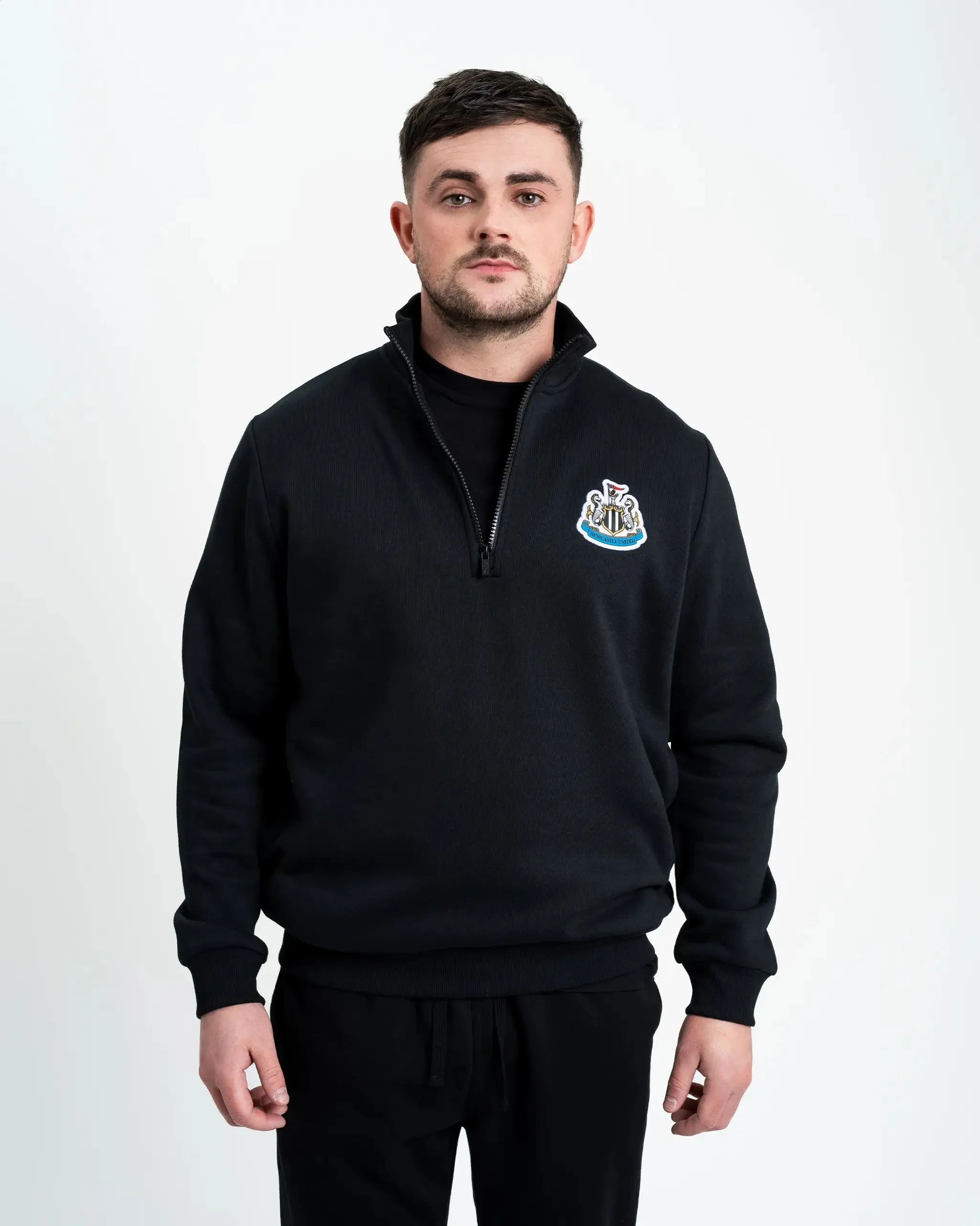 Breathable Waistband Newcastle United Terrace 1/4 Zip Sweatshirt