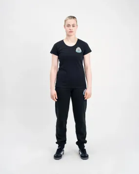 Newcastle United Women's Black Terrace Crest T-Shirt Ultra Soft Blend