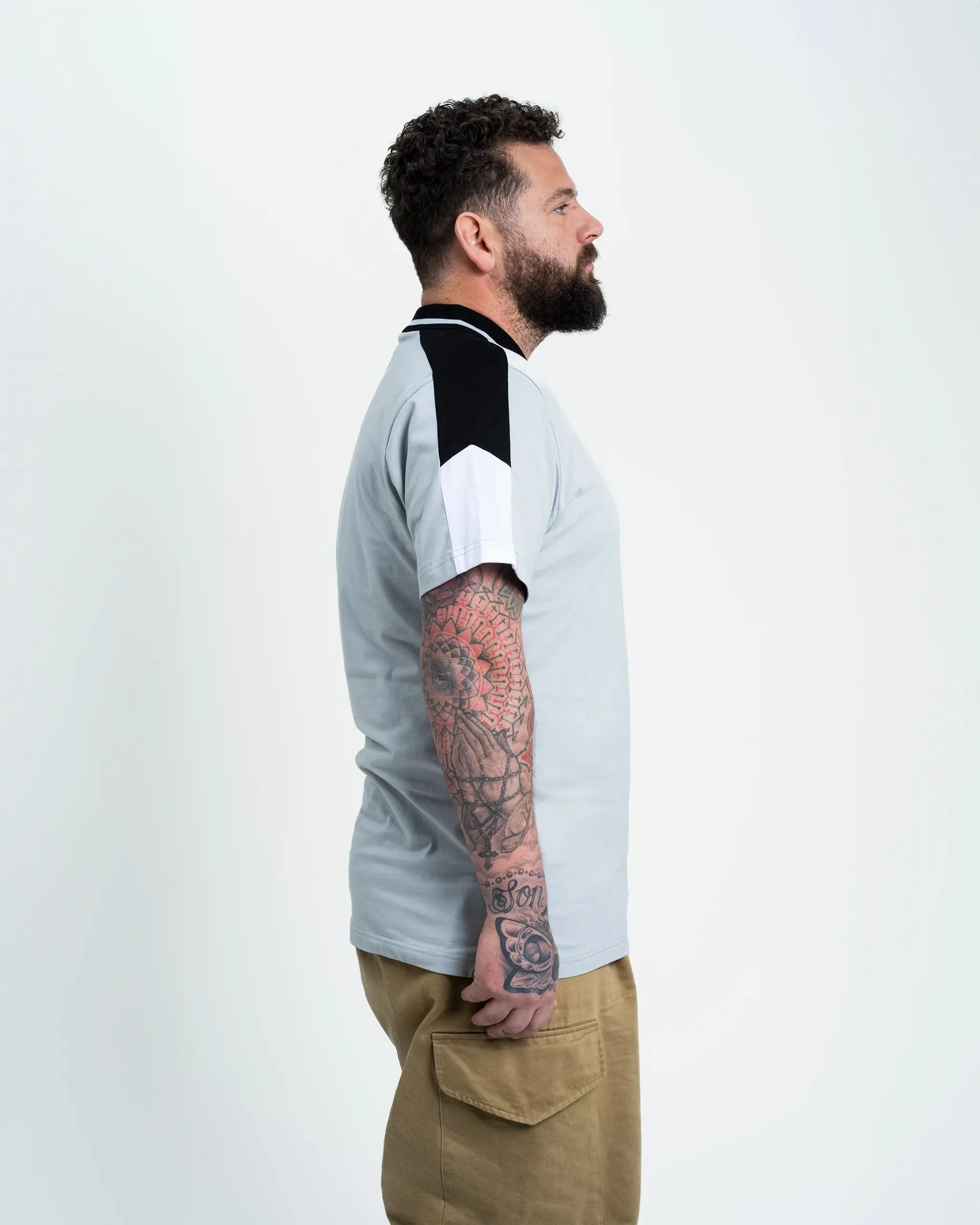 Effortless Look Newcastle United Grey Archive Tipped Polo Shirt