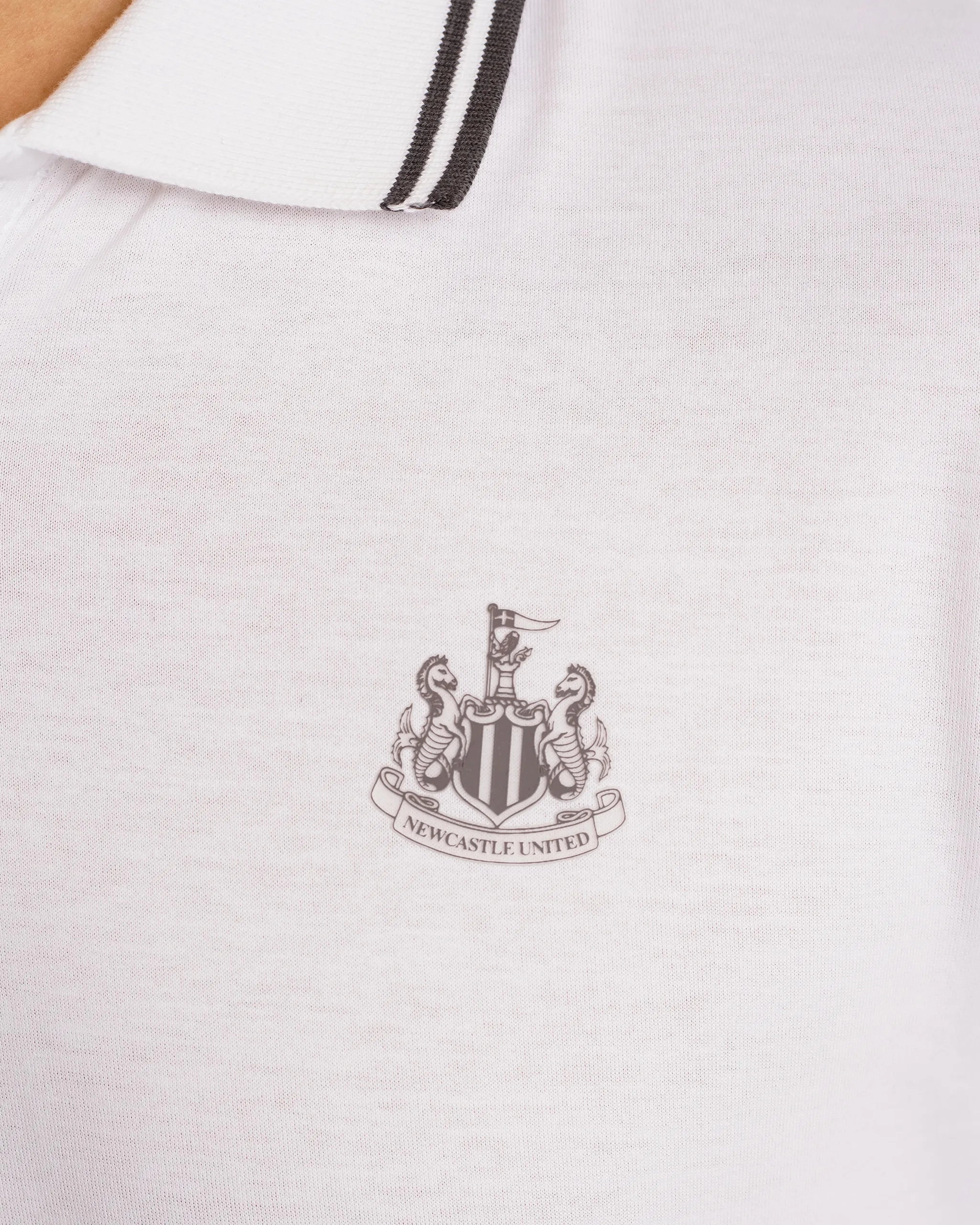 Newcastle United Men's Black Label White Polo Shirt Active Style Outdoor Design