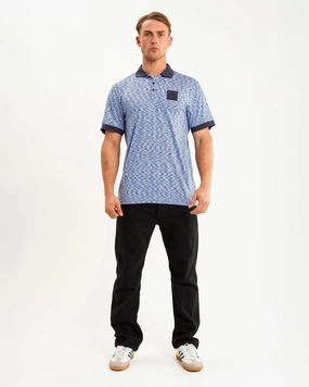 Stylish Design Minimalistic Design Newcastle United Men's Blue Spacedye Polo Shirt
