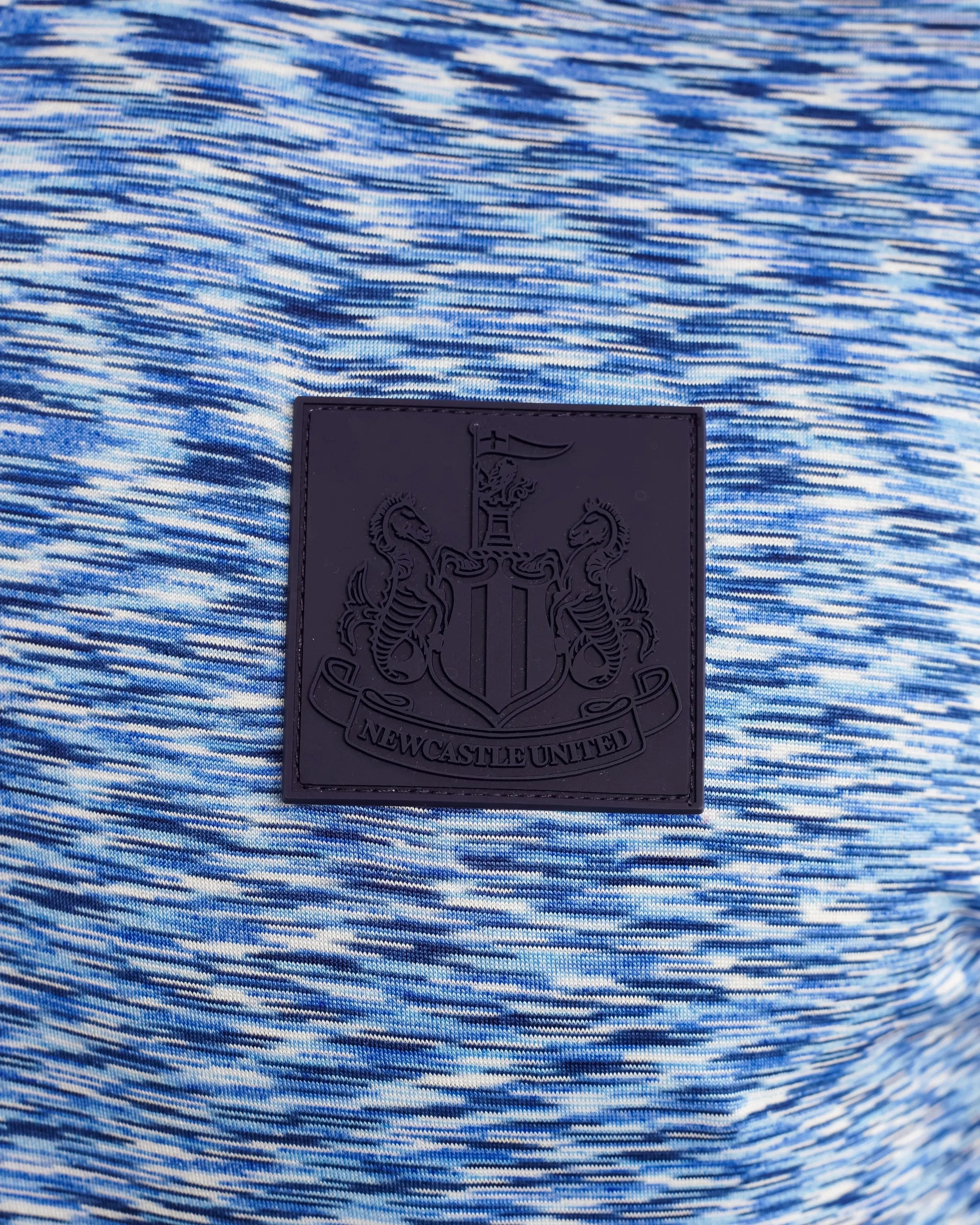Newcastle United Men's Blue Spacedye Polo Shirt Comfort Wear FourButton Placket