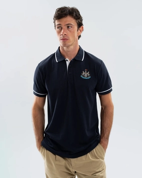 Durable Double Stitching Newcastle United Men's Essentials Range Navy Polo Shirt