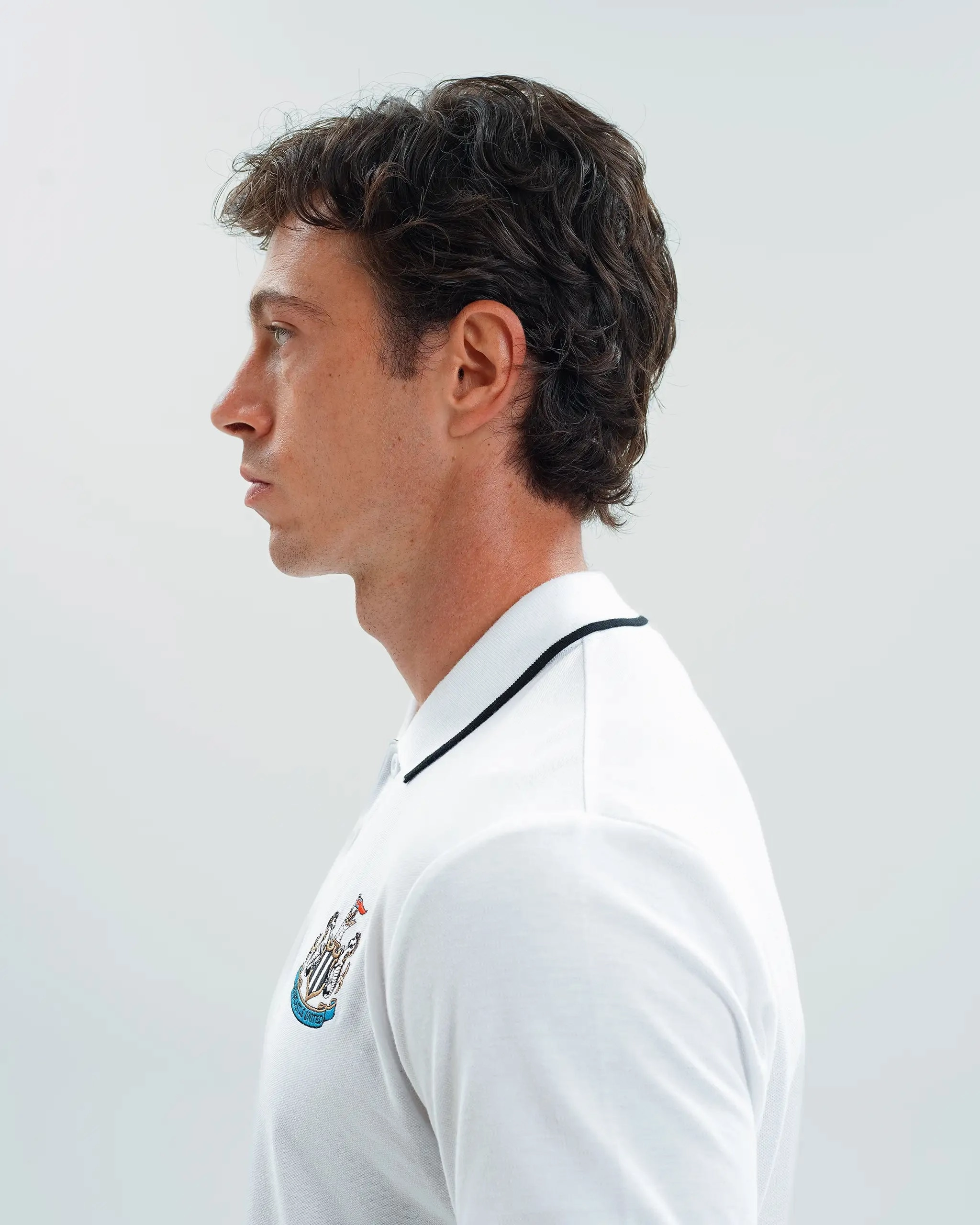 Newcastle United Men's Essentials Range White Polo Shirt Urban Explorer