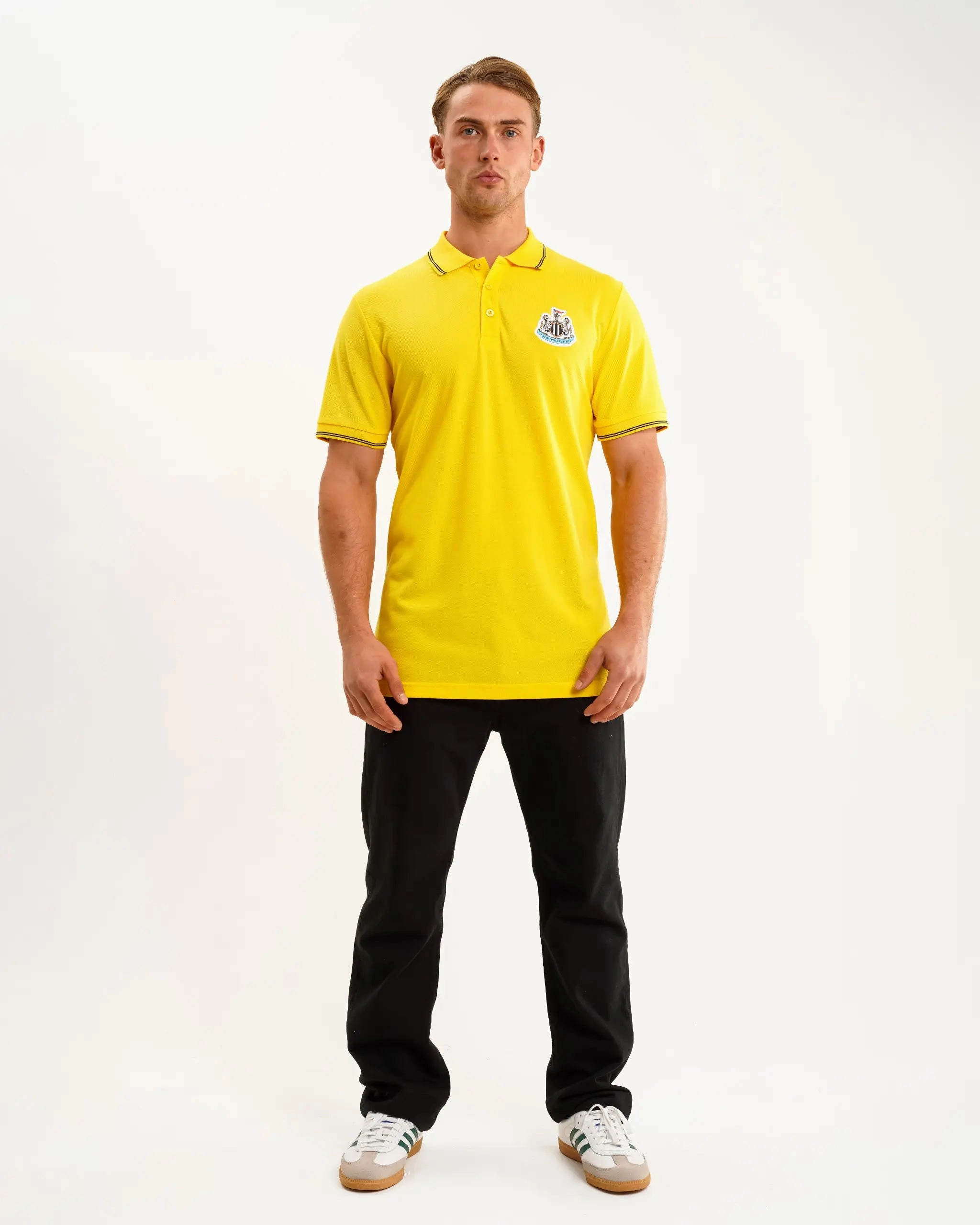 All-Day Wear Newcastle United Men's Yellow Terrace Pique Polo Shirt