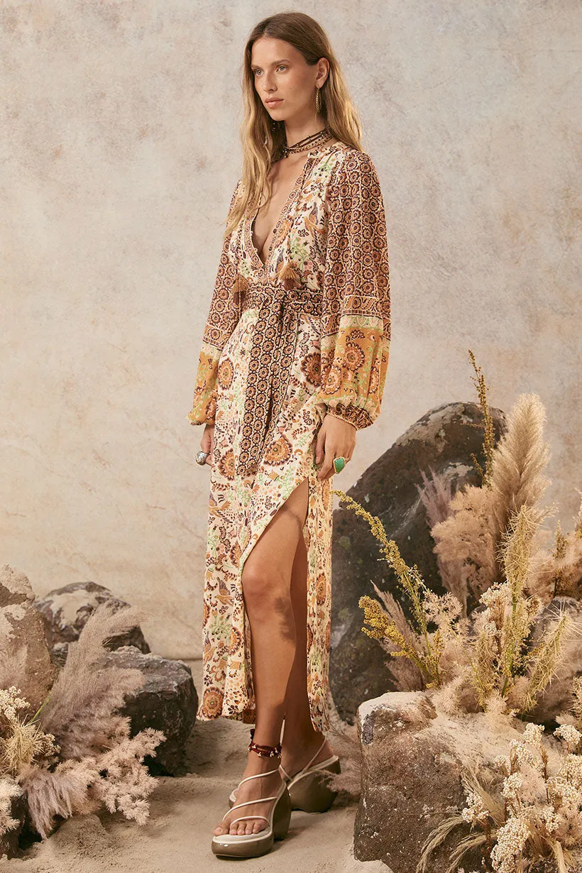Statement-Print Sannah Boho Maxi Dress