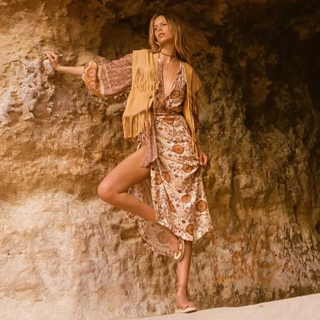 Sannah Boho Maxi Dress Casual Chic