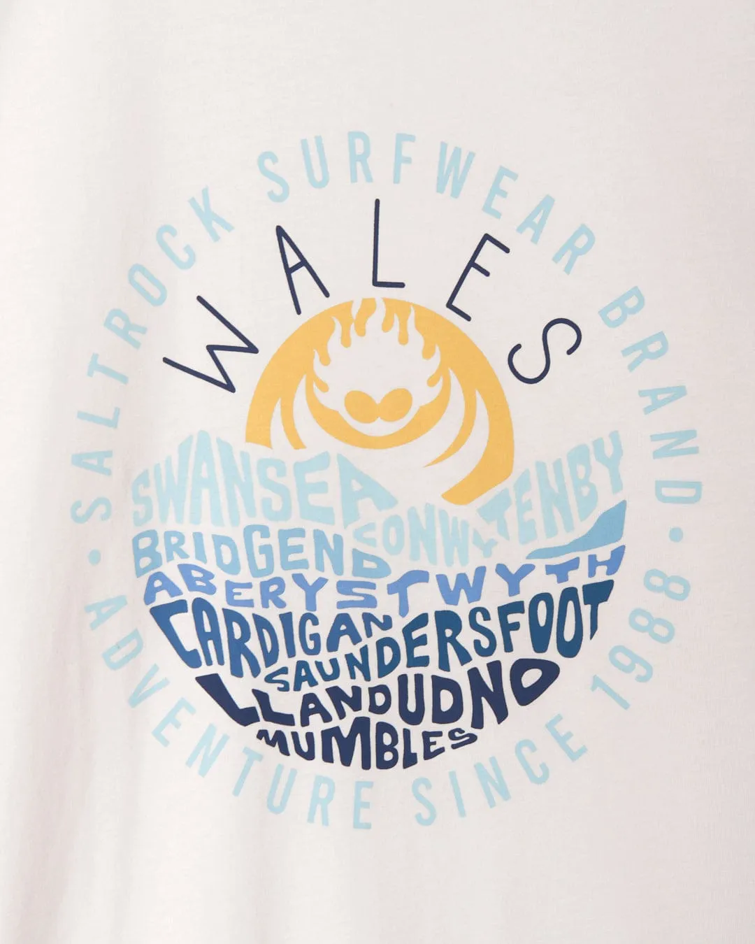 Layers Wales - Mens Short Sleeve T-Shirt - White Fashion Essential
