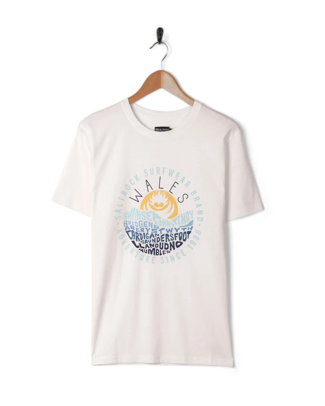 UltraSoftBrushedInterior Sustainable Dye Process Layers Wales - Mens Short Sleeve T-Shirt - White