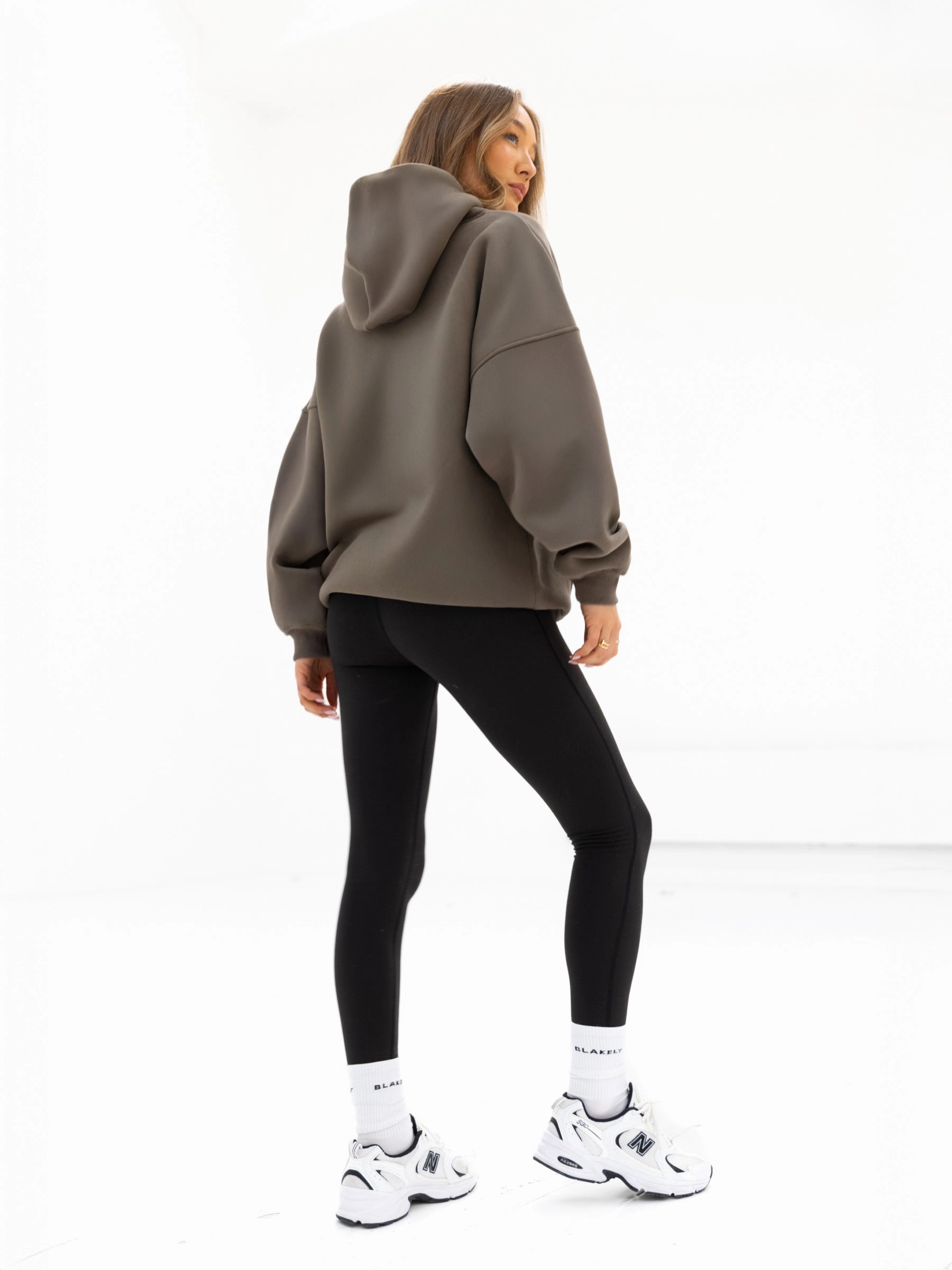 Madison Oversized Hoodie - Khaki Brown Performance Comfort