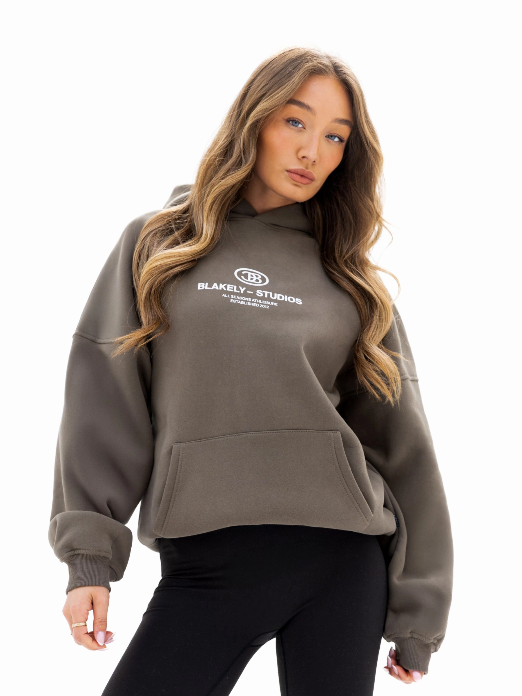 Madison Oversized Hoodie - Khaki Brown Kudu like