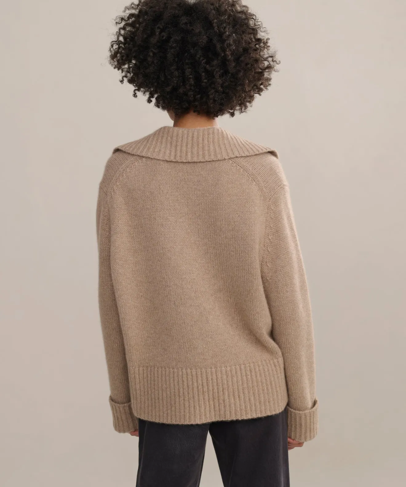 Cashmere Phoebe Polo Fashionable Knit Knit Look