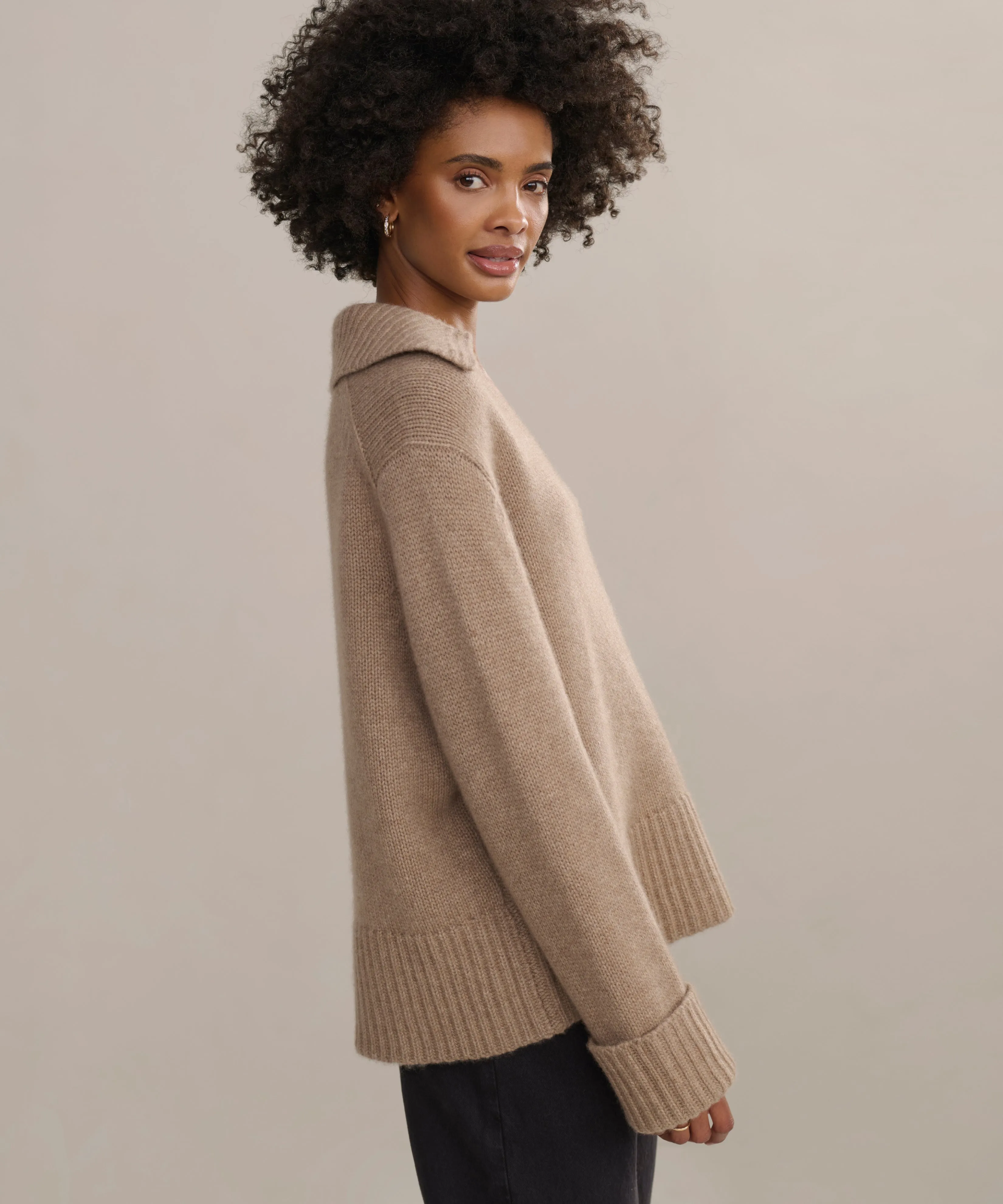 Cashmere Phoebe Polo Soft Texture