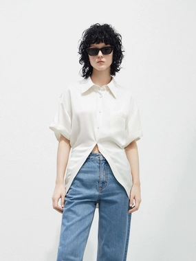 Breathable Material Triacetate Blend Shirt