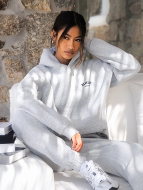 Heritage Oversized Hoodie - Marl Grey Light Comfort