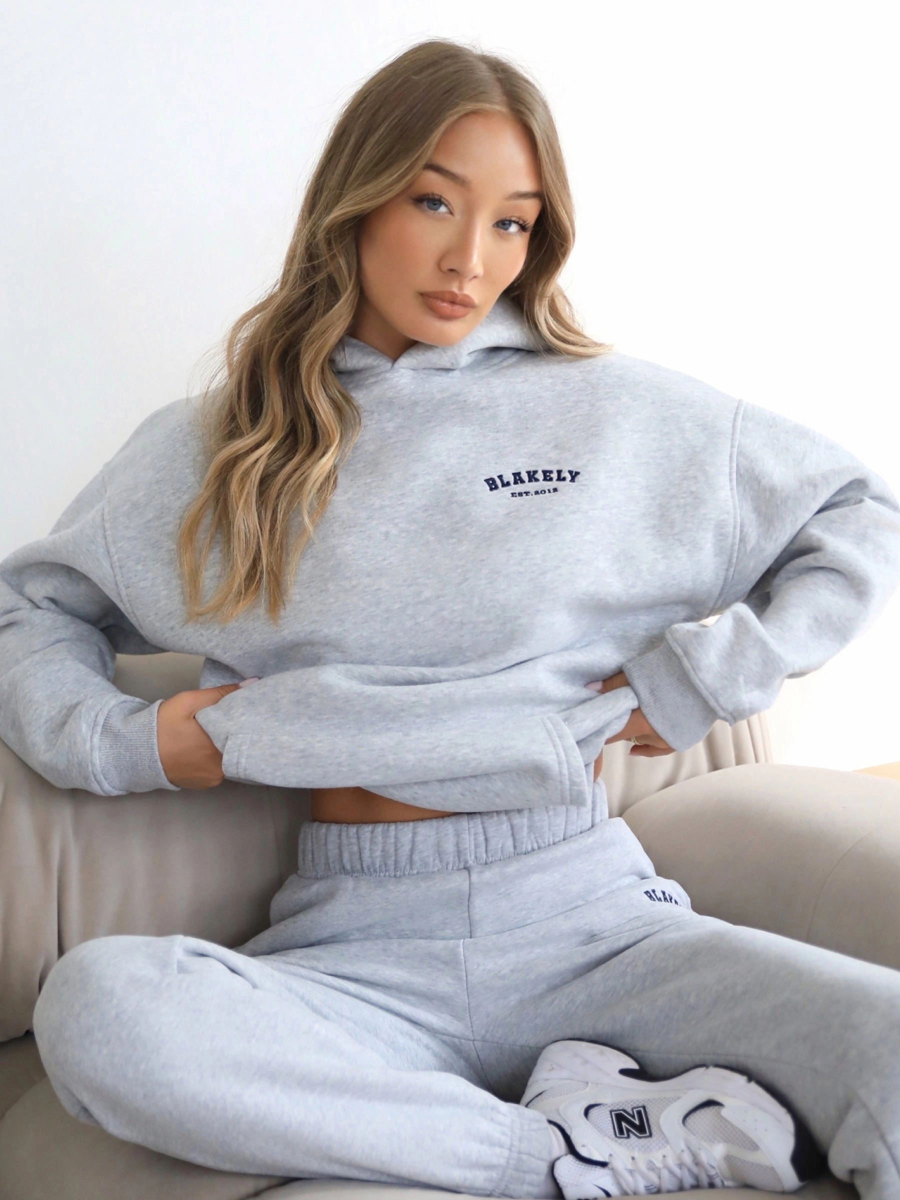 Bat like Heritage Oversized Hoodie - Marl Grey