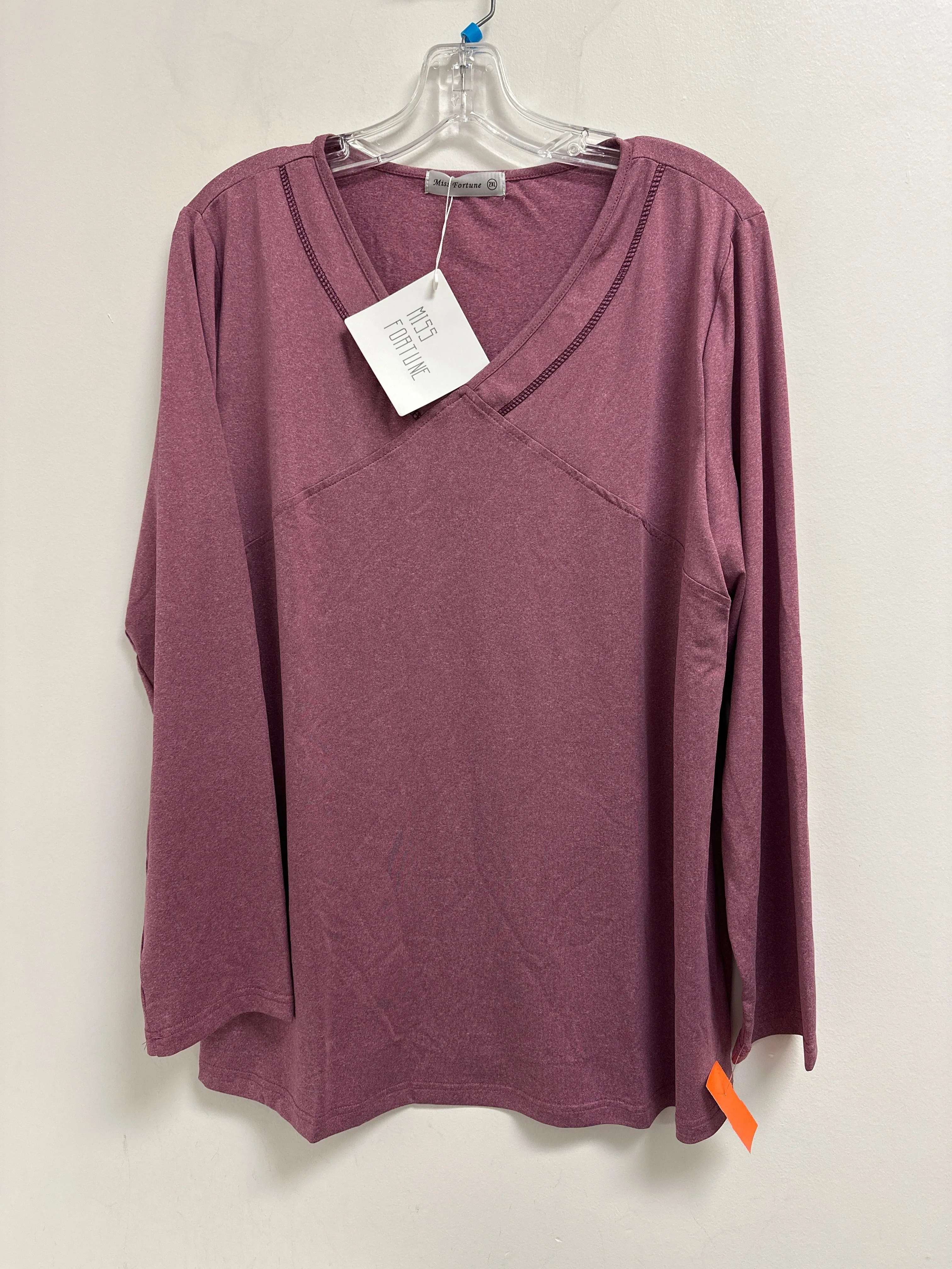 Athletic Top Long Sleeve Crewneck By Clothes Mentor In Purple, Size: 2x Workout Apparel Modern Design