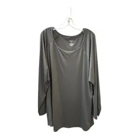 Soft Touch Fabric Athletic Top Ls Crewneck By Torrid In Grey, Size:4X