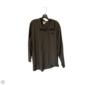 Athletic Top Long Sleeve Collar By Athleta In Brown, Size: 2x Reversible design