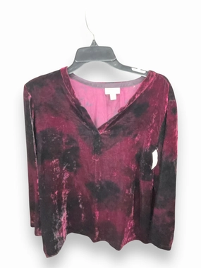 Top Long Sleeve By Pure Jill In Purple, Size: L RibbedCuff
