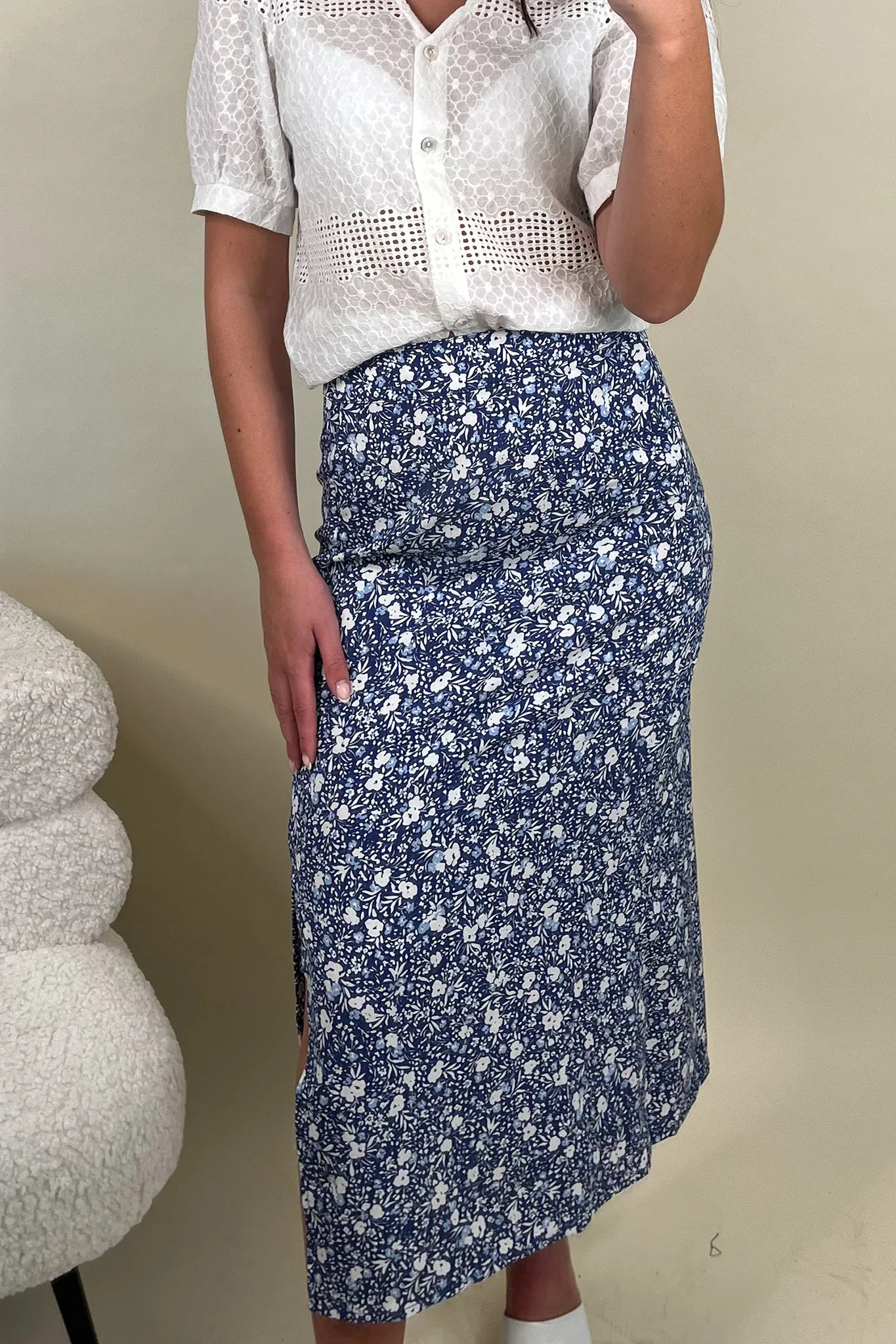 Refined Sophistication Nova Elite Floral Print Slip Skirt