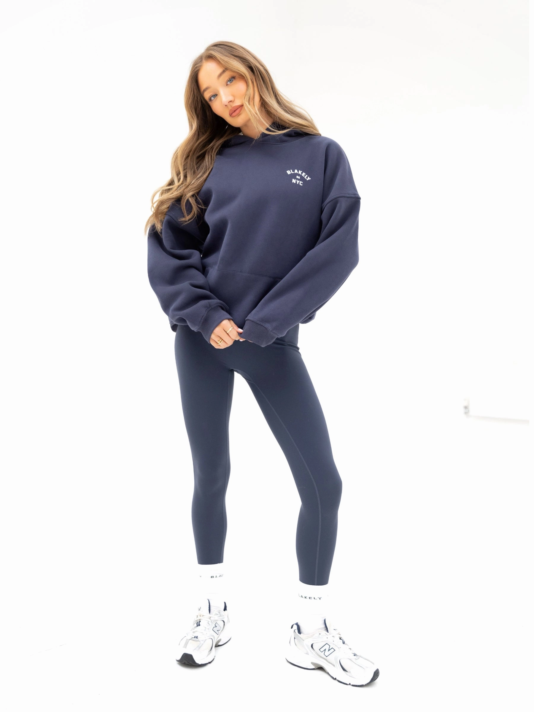 NYC Oversized Hoodie - True Navy Functional Layer