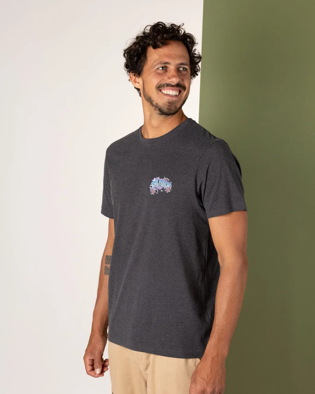 Skin Friendly Lining Travel convenience Octopus - Mens Short Sleeve T-Shirt - Grey