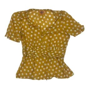 Top Ss Designer By Tory Burch In Yellow, Size:L Sport Flex Non Iron Finish