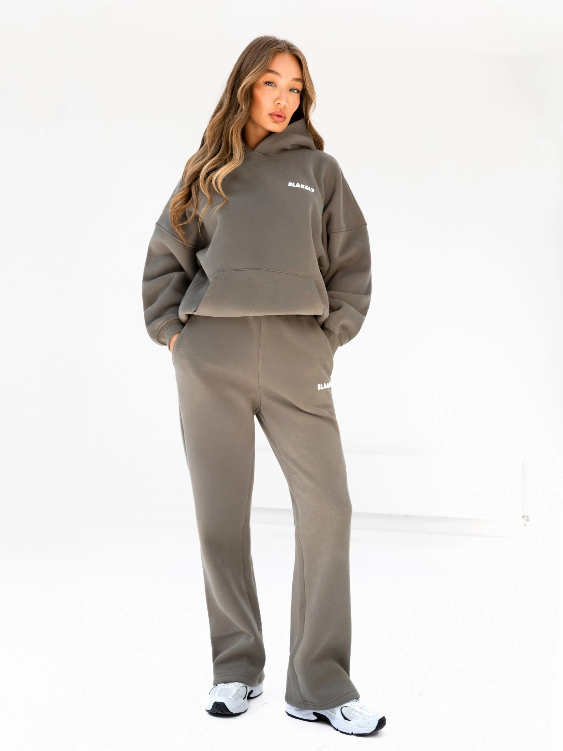 Flex Performance Fit Bold Print Cloud Print Oversized Hoodie - Safari Green