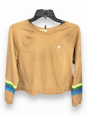 Sweatshirt Crewneck By Clothes Mentor In Brown, Size: Xs Soft Blended Fabric Heather Effect Finish