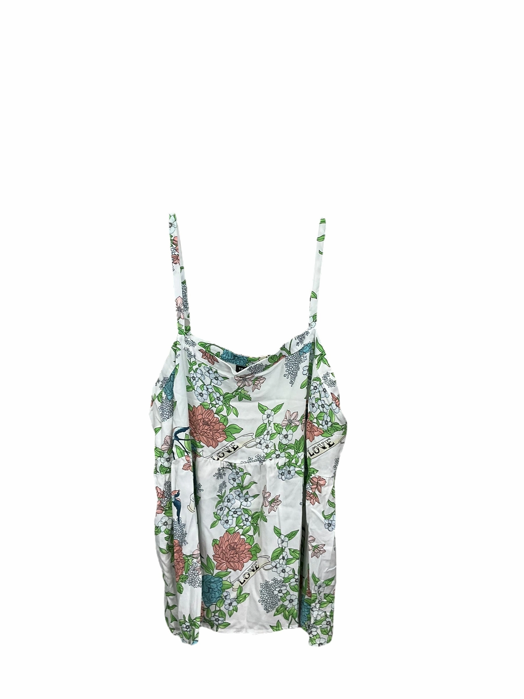 FlexibleRibbedTrims Top Sleeveless By Torrid In Floral Print, Size: 3x