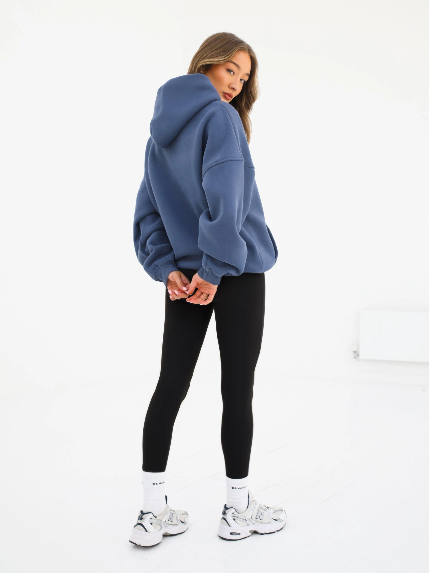 Off Duty Oversized Hoodie - Steel Blue Quick Dry Technology