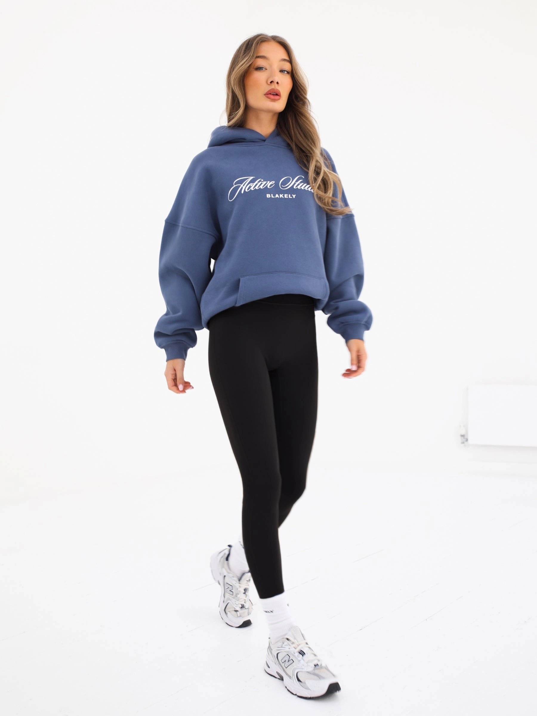 Off Duty Oversized Hoodie - Steel Blue Mediterranean style Sustainable Manufacturing