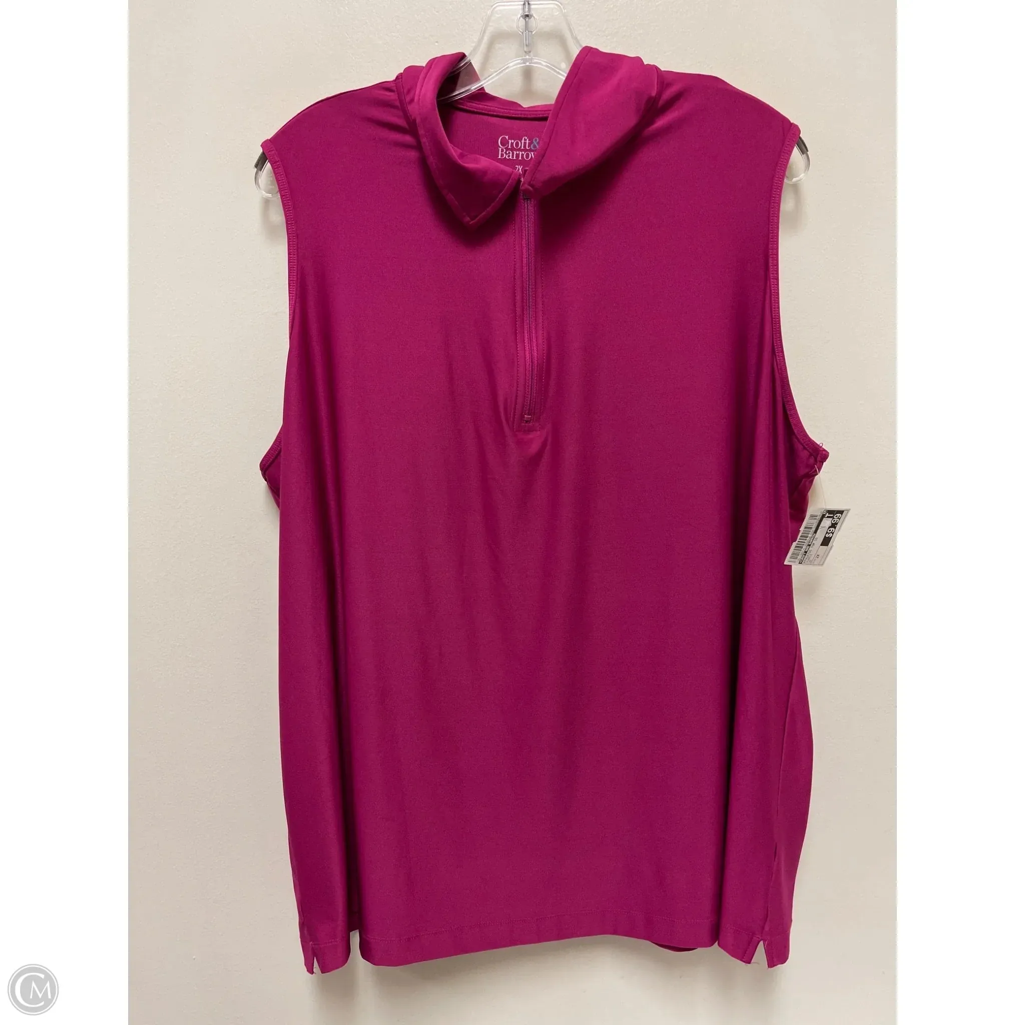 Athletic Top Short Sleeve By Croft And Barrow In Purple, Size: 2x Easy Fit High Durability Material