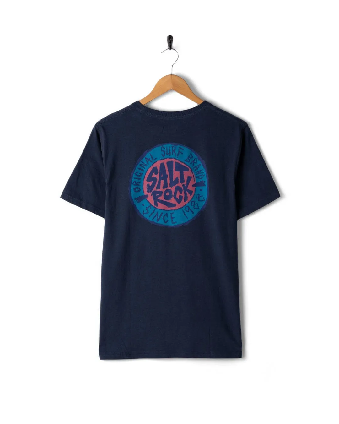 Original SR - Mens Short Sleeve T-Shirt - Blue Minimalist Design