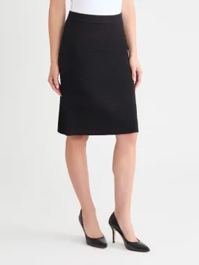 No Ride Up Daily Wear Ottoman Stitch Knit Straight Skirt - True Fit