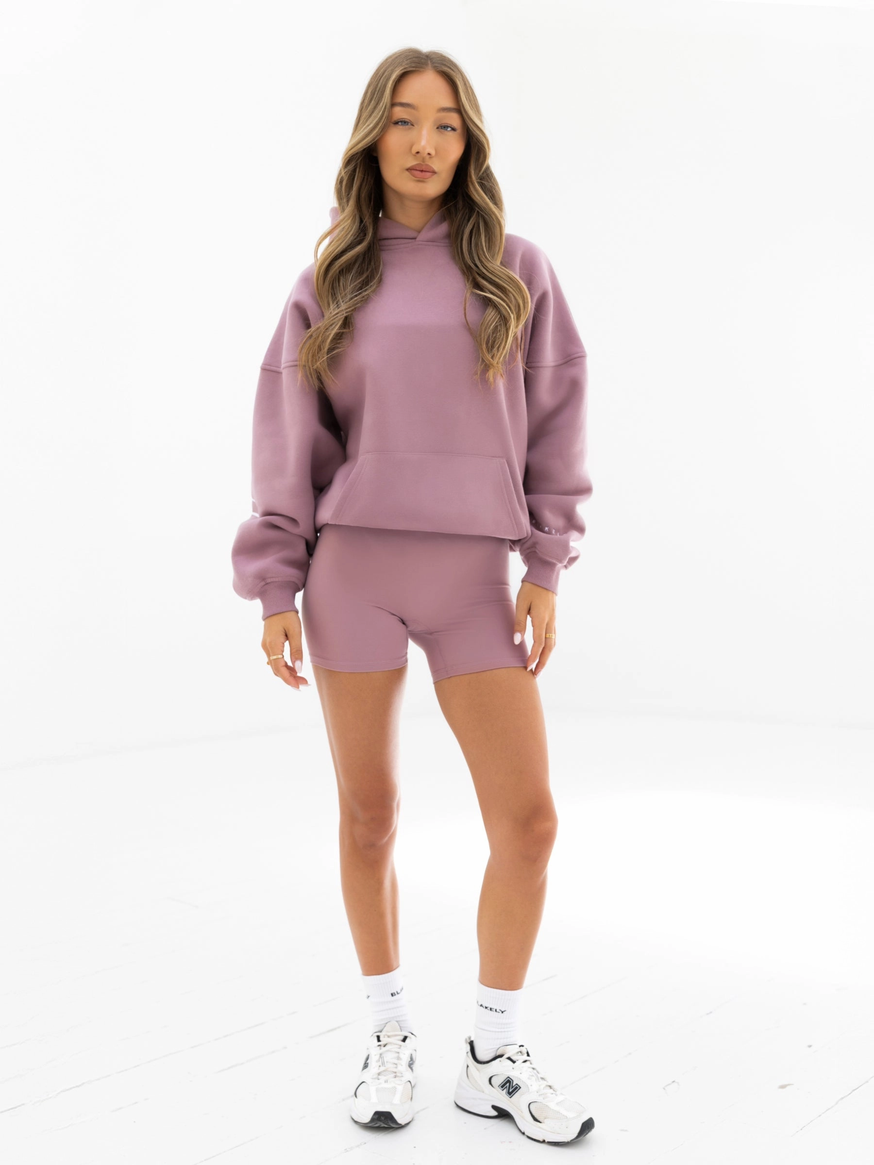 Outline Isabel Oversized Hoodie - Dusty Pink High Stretch Elastic