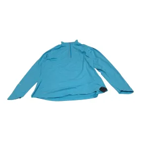 Athletic Top Long Sleeve Collar By Nike Apparel In Blue, Size: 1x Yarn Dyed Pattern Cloth Tagless Comfort